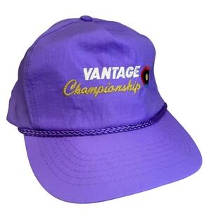 Gold Medal Hat Cap Snap Back Mens One Size Purple Vantage Championship Rope